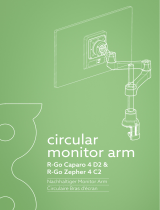 R-Go Tools Caparo 4 D2 Circular Single Monitor Arm User manual