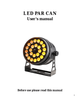 BECEN BC-246Z LED PAR CAN Zoom Light User manual