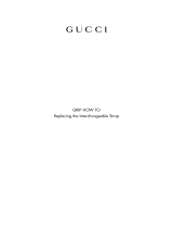 Gucci Replacing the Interchangeable Strap User manual