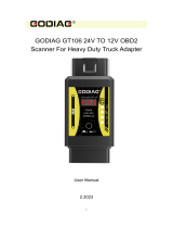 GODIAGGT106 24V TO 12V OBD2 Scanner For Heavy Duty Truck Adapter