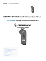 Hobbywing ZYD7002 Remote for Skateboard User manual