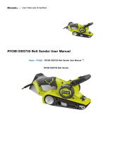 Ryobi EBS750 Belt Sander User manual