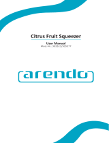 Arendo 303323 Citrus Fruit Squeezer User manual