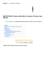 MicroTouch TItanium Max Micro Precision Trimmer User manual