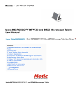 Motic MICROSCOPYBTW X3 and BTX8 Microscope Tablet