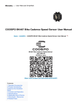 COOSPO BK467 Bike Cadence Speed Sensor User manual
