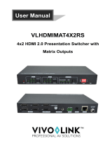 VivoLink VLHDMIMAT4X2RS User manual