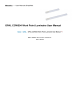Opal COW504 Work Point Luminaire User manual