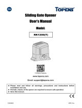 Topens RK1200(T) Sliding Gate Opener User manual