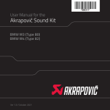 AKRAPOVI BMW M3 User manual