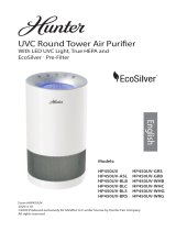 Hunter HP450UV UVC Round Tower Air Purifier User manual
