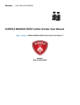 Eureka MIGNON ZERO Coffee Grinder User manual