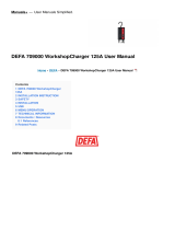 DEFA 709000 WorkshopCharger 125A User manual