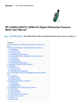PR CONSULTANTS LDPM-A10 Digital Differential Pressure Meter User manual