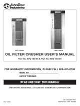 John Dow AFC-100-94 Oil Filter Crusher User manual