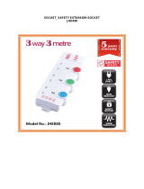 PowerPac JHE838 3 Way 3 Metre Extension Socket User manual