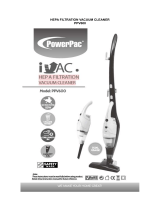 PowerPac PPV600 Hepa Filtration Vacuum Cleaner User manual