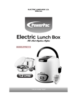 PowerPac PPRC113 1.2L Electric Lunch Box User manual
