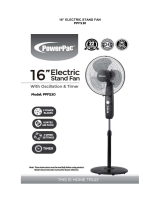 PowerPacPPFS30 16 Inch Electric Stand Fan