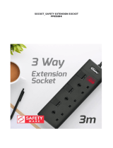 PowerPac PP8553BK Extension Cord Extension Socket User manual