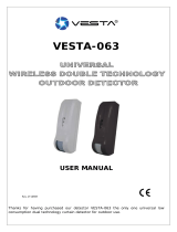 Vesta -063 Universal Wireless Double Technology Outdoor Detector User manual