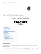 Casio QW-5161 Watch User manual
