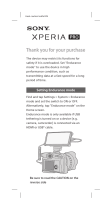 Sony Xperia Pro User manual