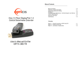 Opticis DPFX-300-TR User manual