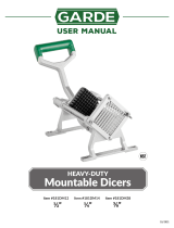 Garde 181DM12 Heavy-Duty Mountable Dicers User manual