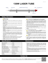 omtech A6S 130W LASER TUBE User manual