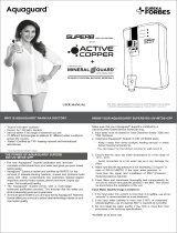 Eureka Forbes Superb Ro+UV+MTDS Active Copper Water Purifier User manual