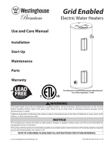 Westinghouse WEG080C2X0**H Grid Enabled Electric Water Heaters User manual