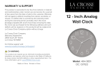 LA CROSSE CLOCK CO 404-3831 User manual