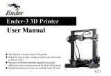 Ender 3 3D Printer User manual
