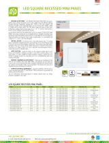 ASD LMPJBS-3D6CC-WH LED Square Recessed Mini Panel User manual