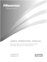 Hisense HRBM417S User manual