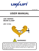 LINX-LIFT 13155 LBC SERIES Beam Clamp User manual