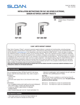 Sloan EAF-3X0 User manual