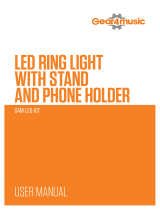 Gear4music G4M-LED-KIT LED RING LIGHT STAND AND PHONE HOLDER User manual
