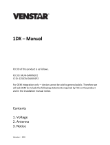 Venstar 1DX User manual
