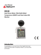 Triplett HS10 Heat Stress Meter Wet Bulb Global User manual