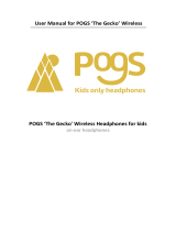 pogs Kids Bluetooth Wireless Headphones User manual