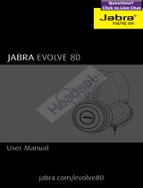Jabra Evolve 80 Headphones [HSC019] User manual