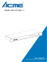 ACME RDM SPLITTER 18 User manual