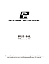 Power Acoustik PUB-10L User manual