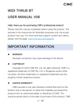 CME WIDI Thru6 BT User manual