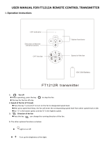 Shenzhen FT1212A REMOTE CONTROL TRANSMITTER User manual