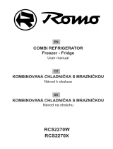 Romo RCS2270W Combi Refrigerator Frezzer and Fridge User manual