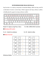 RK 8 RK855 Wired Mechanical Gaming Keyboard User manual