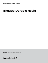 formlabs BioMed Durable Resin User manual